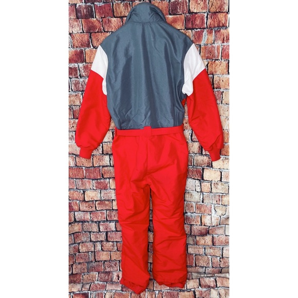 Vtg 80s Serac Tactel One Piece Ski Suit Snow Bib Snowsuit Retro Women’s 40 US 8 - Picture 8 of 8